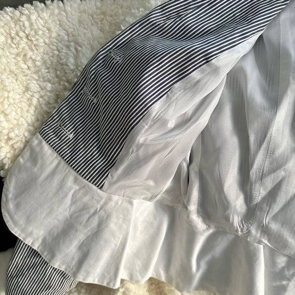 Etcetera Navy Blue and White Pinstripe Blazer - Picture 5 of 8